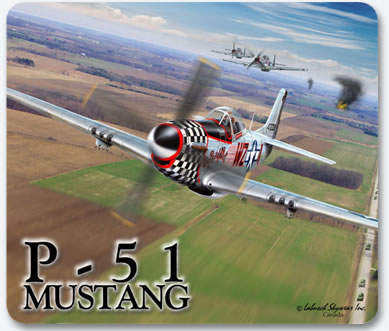 World War II Aircraft Mouse Pad - P-51 Mustang "Big Beautiful Doll"